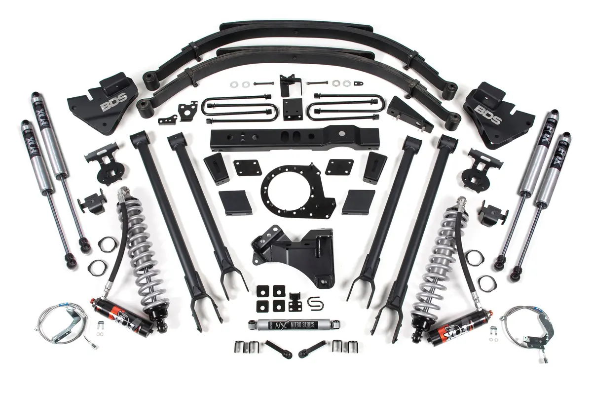 8 Inch Lift Kit W/ 4-Link | Fox 2.5 Performance Elite Coil-Over Conversion | Ford F250/F350 Super Duty (17-19) 4Wd | Diesel 1