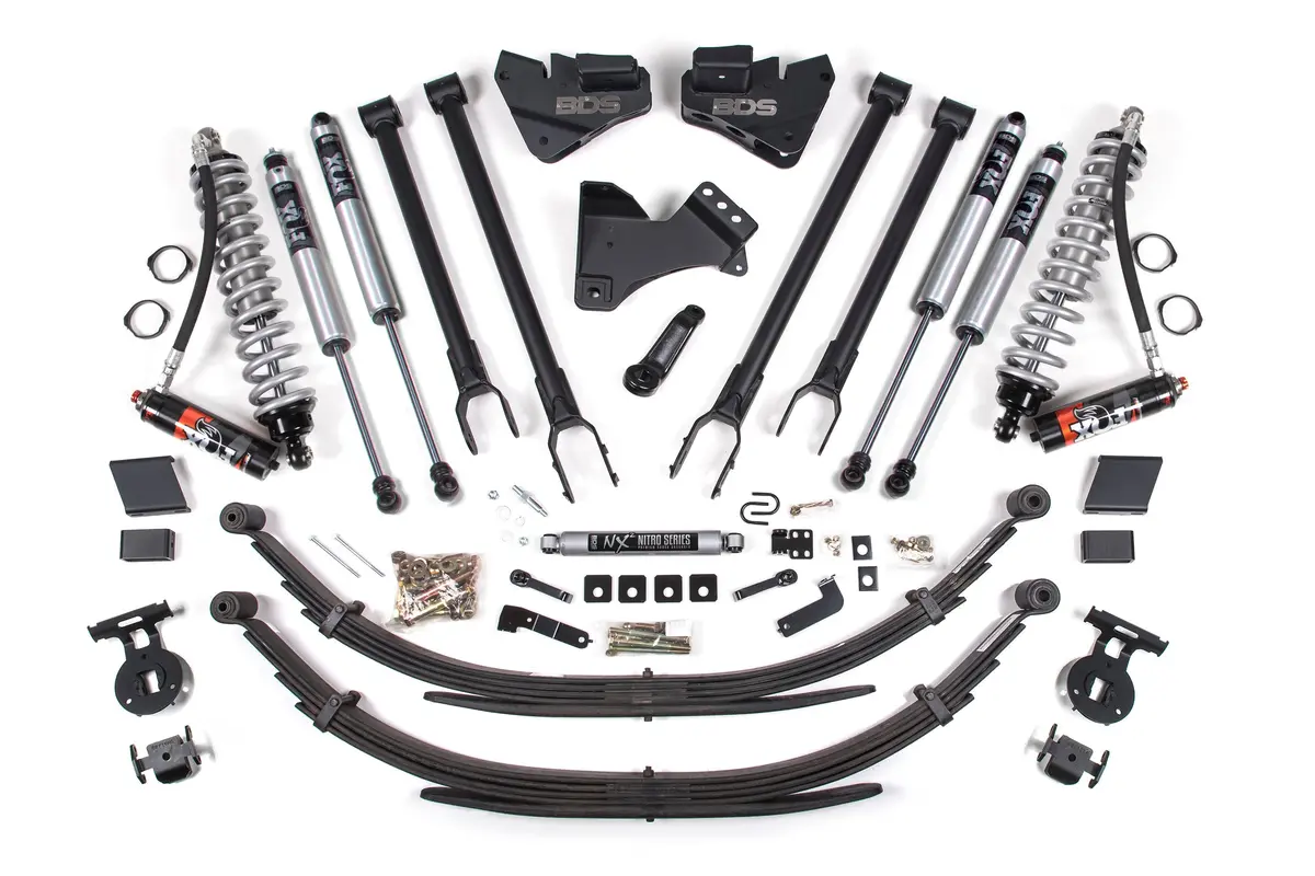 4 Inch Lift Kit W/ 4-Link | Fox 2.5 Performance Elite Coil-Over Conversion | Ford F250/F350 Super Duty (17-19) 4Wd | Diesel 3