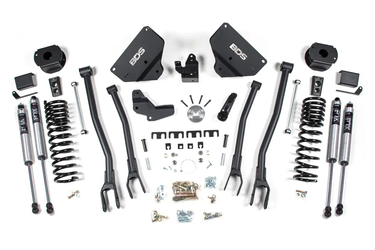 4 Inch Lift Kit W/ 4-Link | Ram 2500 W/ Rear Air Ride (14-18) 4Wd | Gas 2