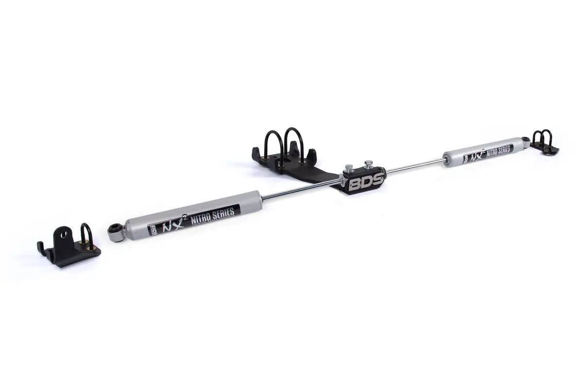 Dual Steering Stabilizer Kit W/ Nx2 Shocks | Dodge Ram 1500 (94-01) And 2500/3500 Y-Style (94-08) 4Wd 2