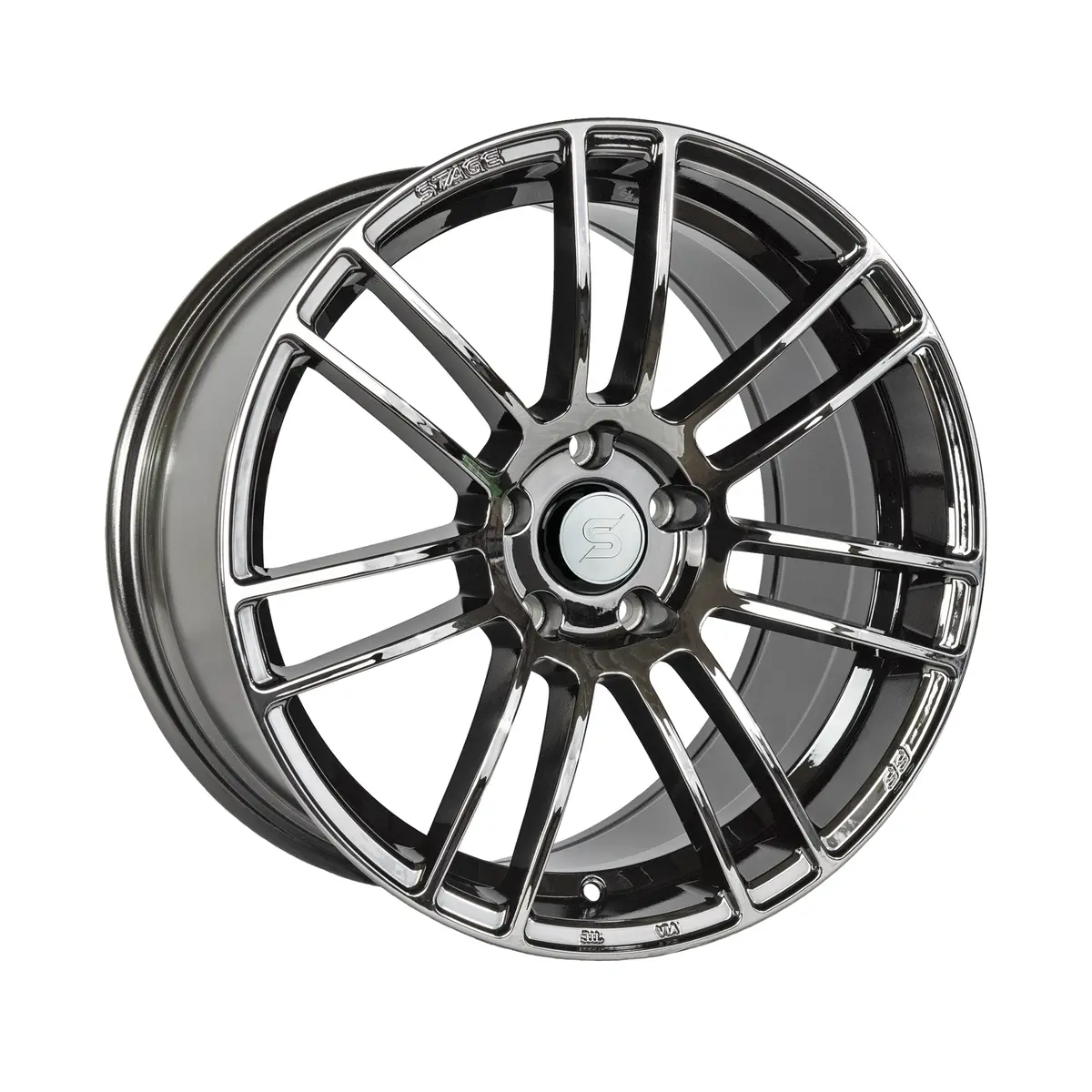 Stage Wheels Belmont 18X9.5 +38Mm 5X100 Cb: 73.1 Color: Black Chrome 1