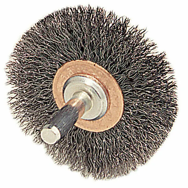 Weiler 17611 2" X 3/8" Conflex Wire Brush .0118 Stainless Wire 1/4"Stem 1