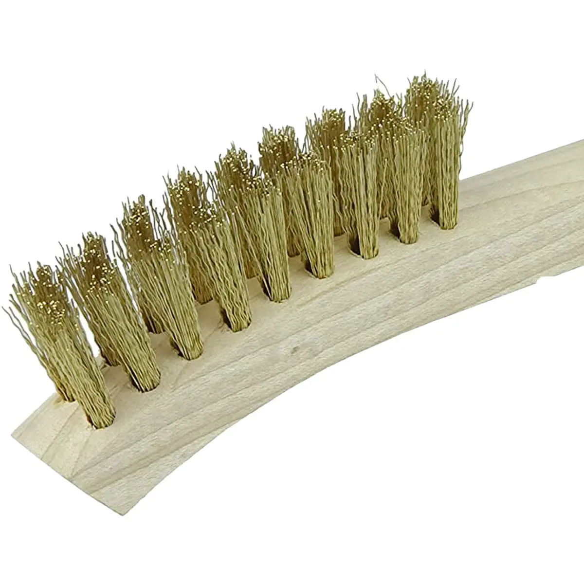 Weiler 95014 8-3/4" X 1/2" Crimped Brass Wire Brush With .005 Wire 1