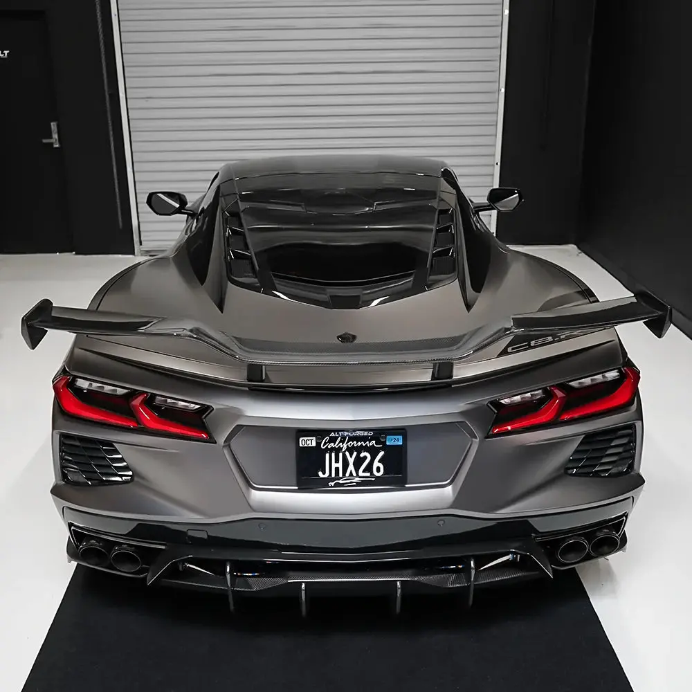 Pure Perf High Wing Carbon Fiber Z06 Style For C8 Corvette Base / Z51 2