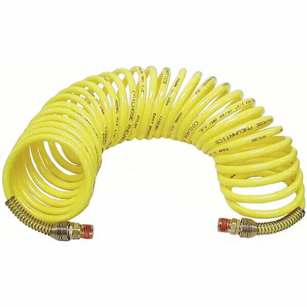 Coilhose Pneumatics N38-254B 1/4" Id X 25Ft 1/4" Mpt Swivel Ends Recoil Air Hose 1