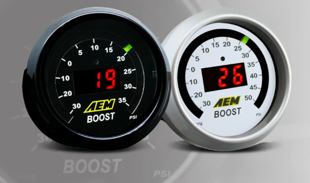 Aem Boost Pressure Gauge -30 ~ 35 Psi 1