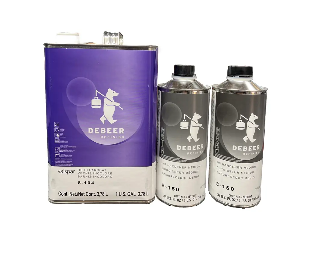 Debeer 8-104 Hs Clear Coat Gallon W/ 2 Quarts Hardener 1