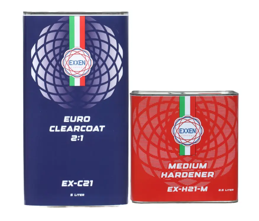Exxen Coatings Ex-C21 2:1 Euro 5 Liter Clear Coat W/2.5 Liter Hardener 1