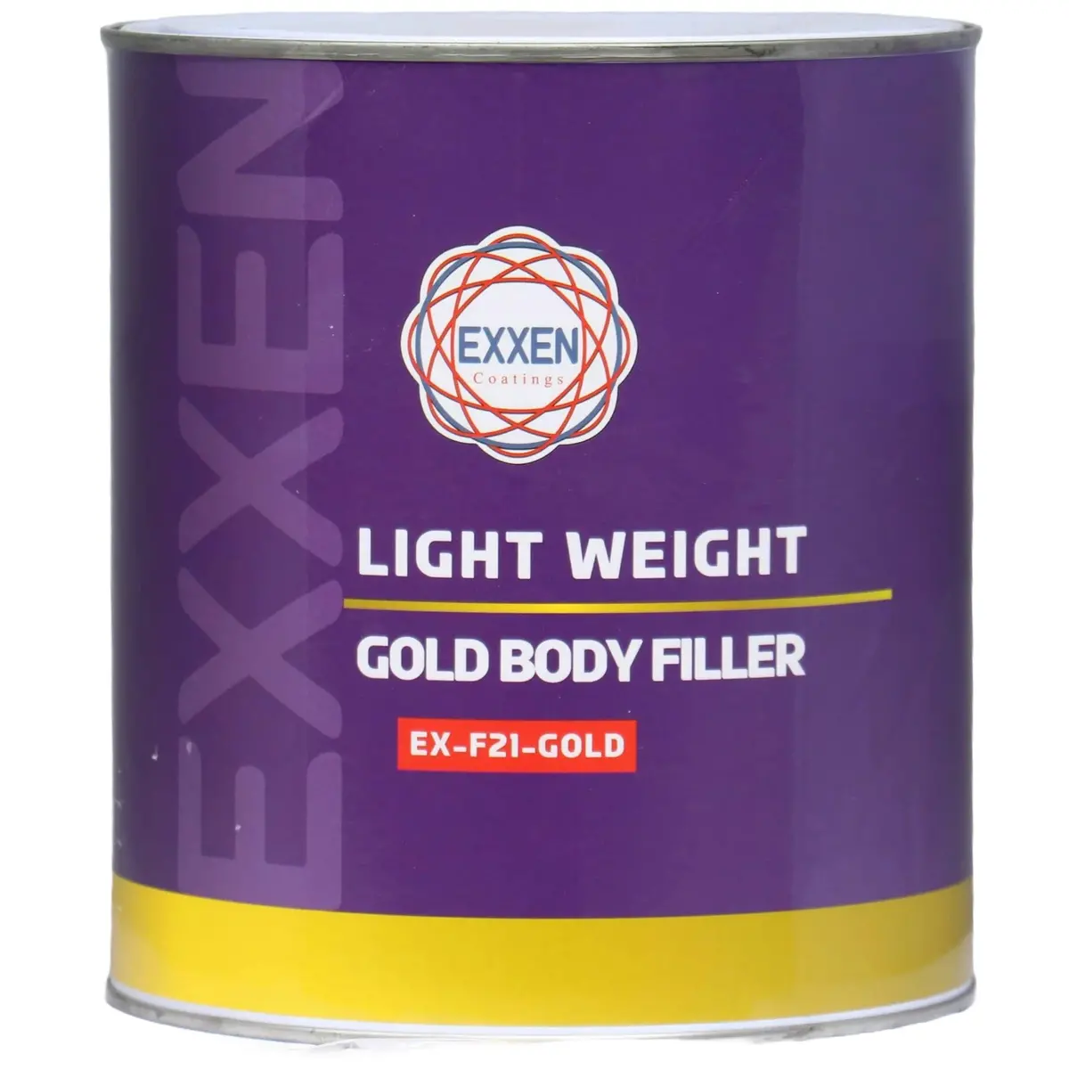 Exxen Coatings Light Weight Gold Body Filler W/Tube Cream Hardener 1
