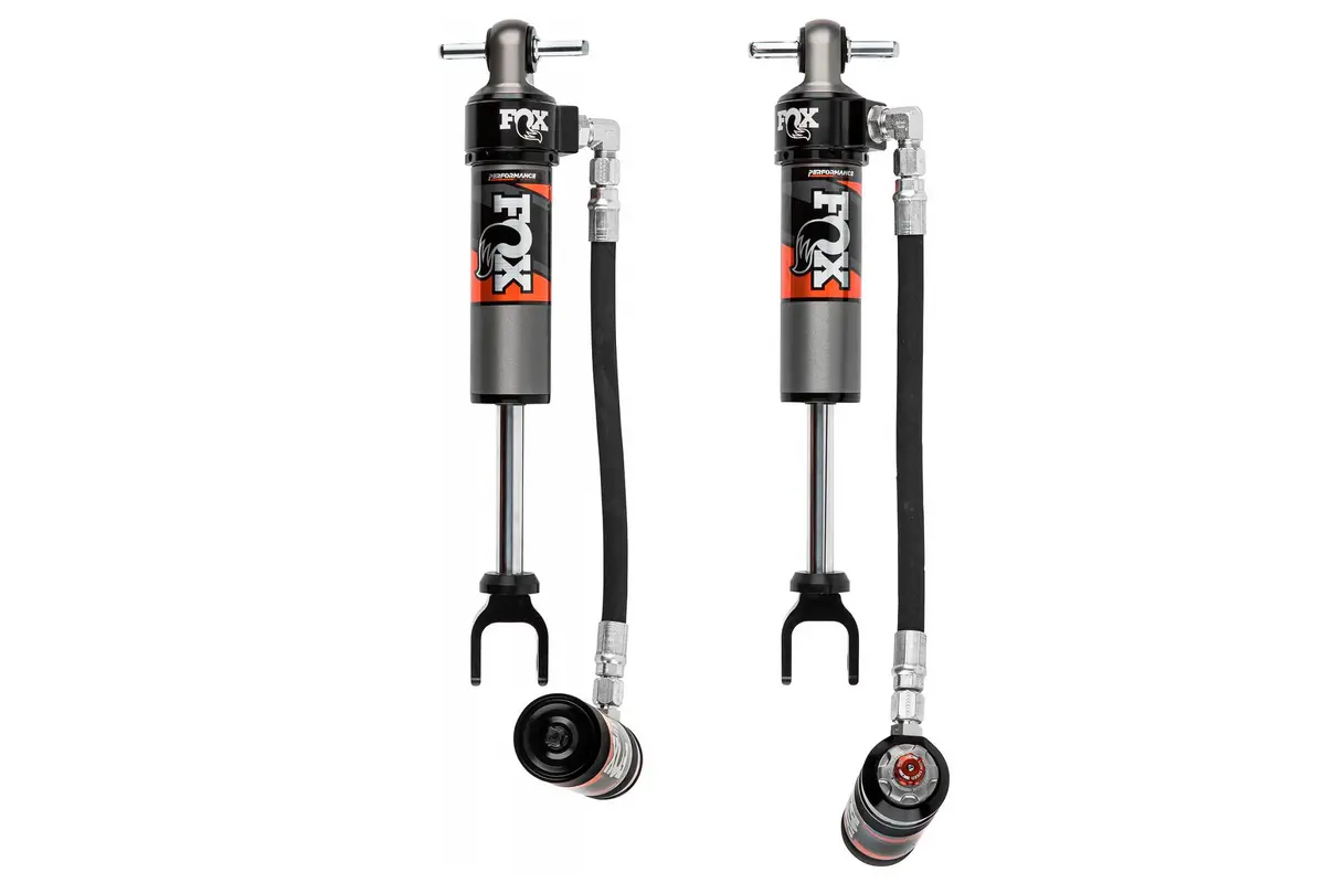 Fox 2.5 Front Shocks W/ Dsc Reservoir Adjuster | 1.5-2.5 Inch Lift | Performance Elite Series | Chevy Silverado And Gmc Sierra 2500Hd / 3500Hd (20-23) 1
