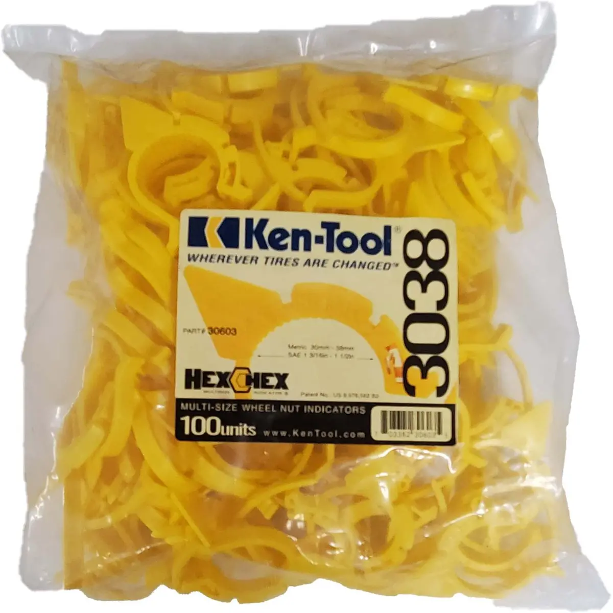 Ken-Tool 30603 Hexchex Multi-Size Indicator 30-38 Mm Pack Of 100 1