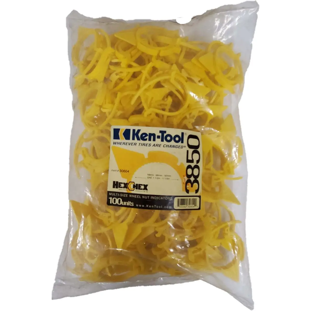 Ken-Tool 30604 Hexchex Multi-Size Wheel Nut Indicator, 38-50 Mm Pack Of 100 1