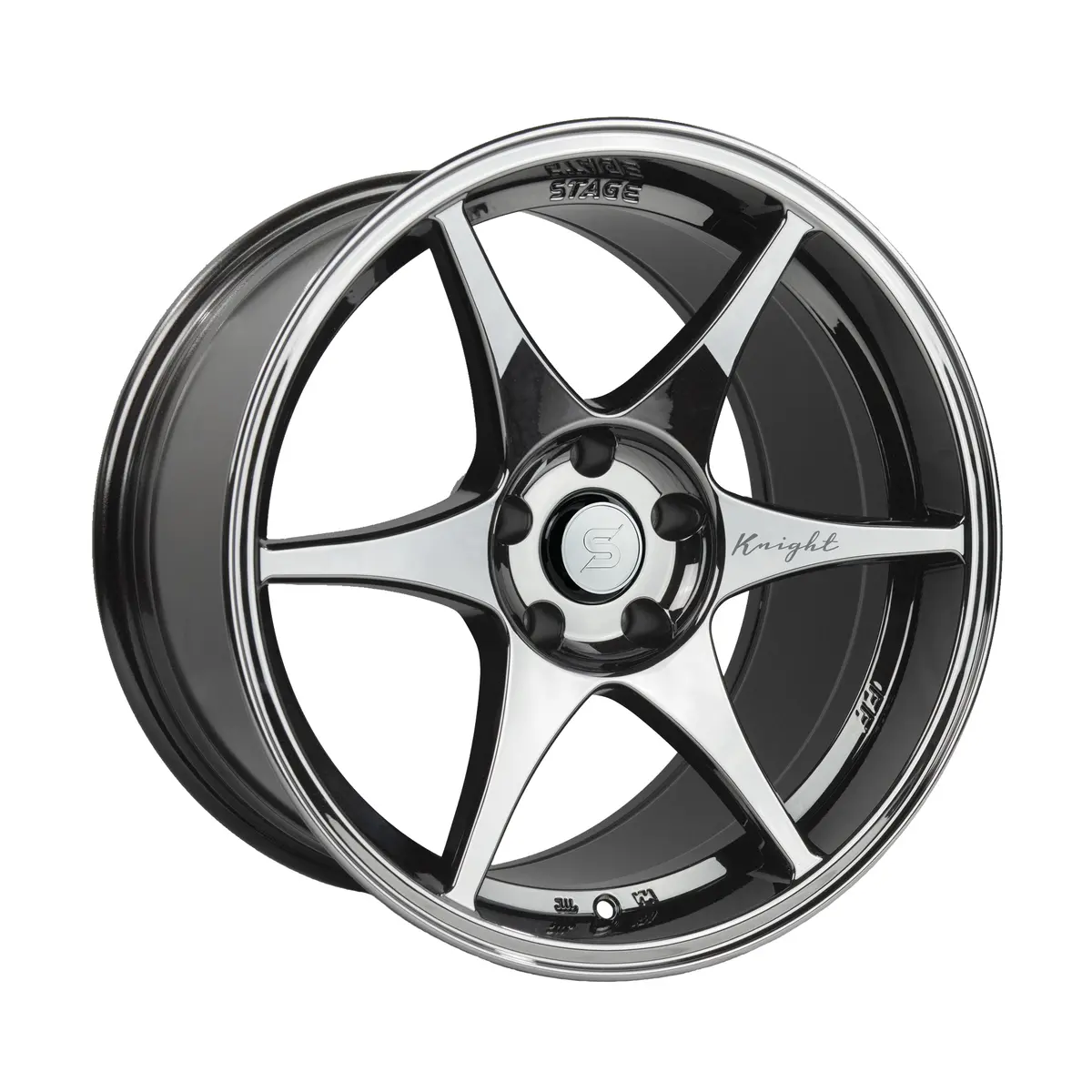 Stage Wheels Knight 18X9.5 +12Mm 5X120 Cb: 74.1 Color: Black Chrome 1