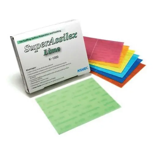 Kovax Super Assilex 191-2505 Sanding Sheet, 1500 Grit, K-1500 Grade, Peach, 130 Mm W X 170 Mm L, 1
