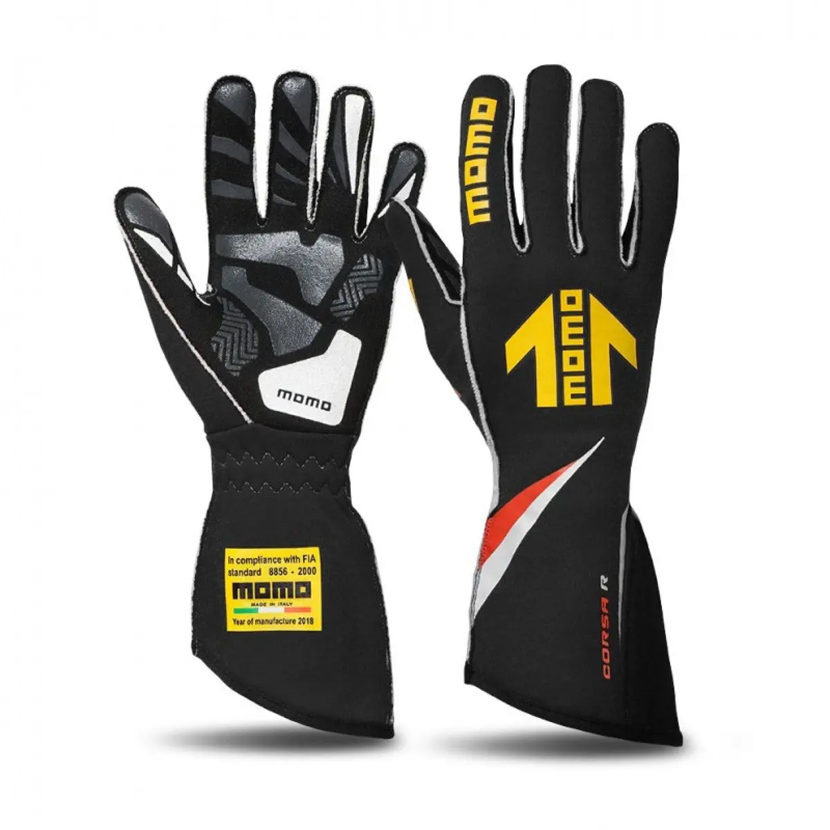 Momo Corsa R Black Racing Gloves Size 9 1