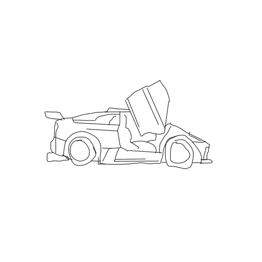 Sticker - Lambo Doodle 1