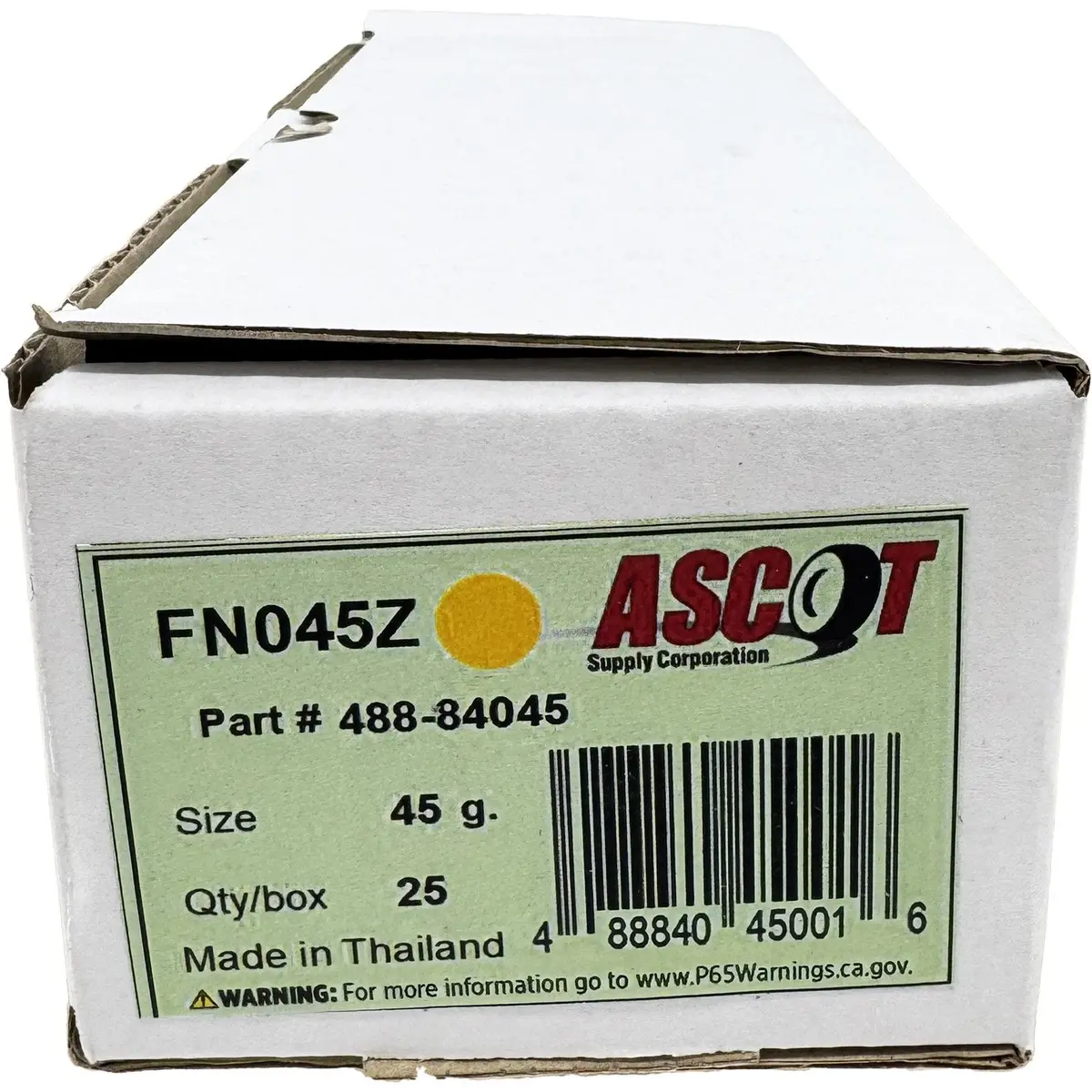 Ascot Fn Style Coated Zinc Clip-On Wheel Weight 45 Gm (1.50Oz) - Box Of 25 1