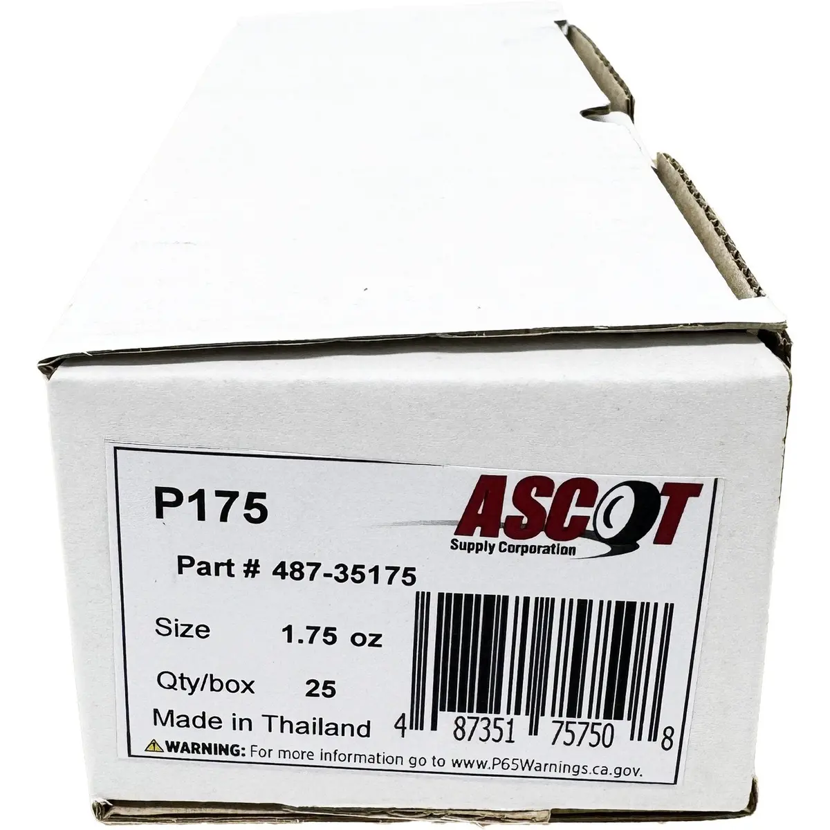 Ascot P Style Uncoated Lead Clip-On Wheel Weight 1.75Oz - Box Of 25 1