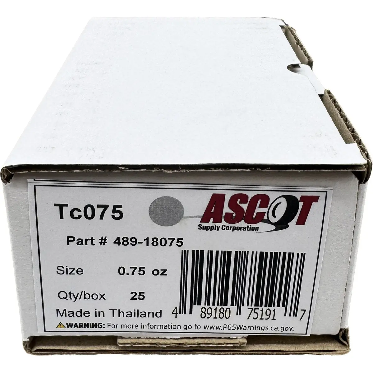 Ascot T Style Coated Lead Clip-On Wheel Weight .75Oz - Box Of 25 1