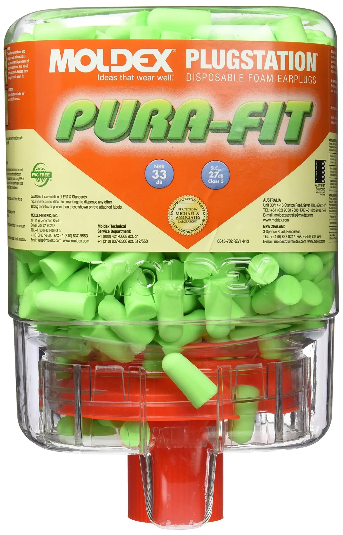 Moldex 507-6844 Plugstation Pura-Fit Disposable Earplug Dispenser (250 Plugs) 1