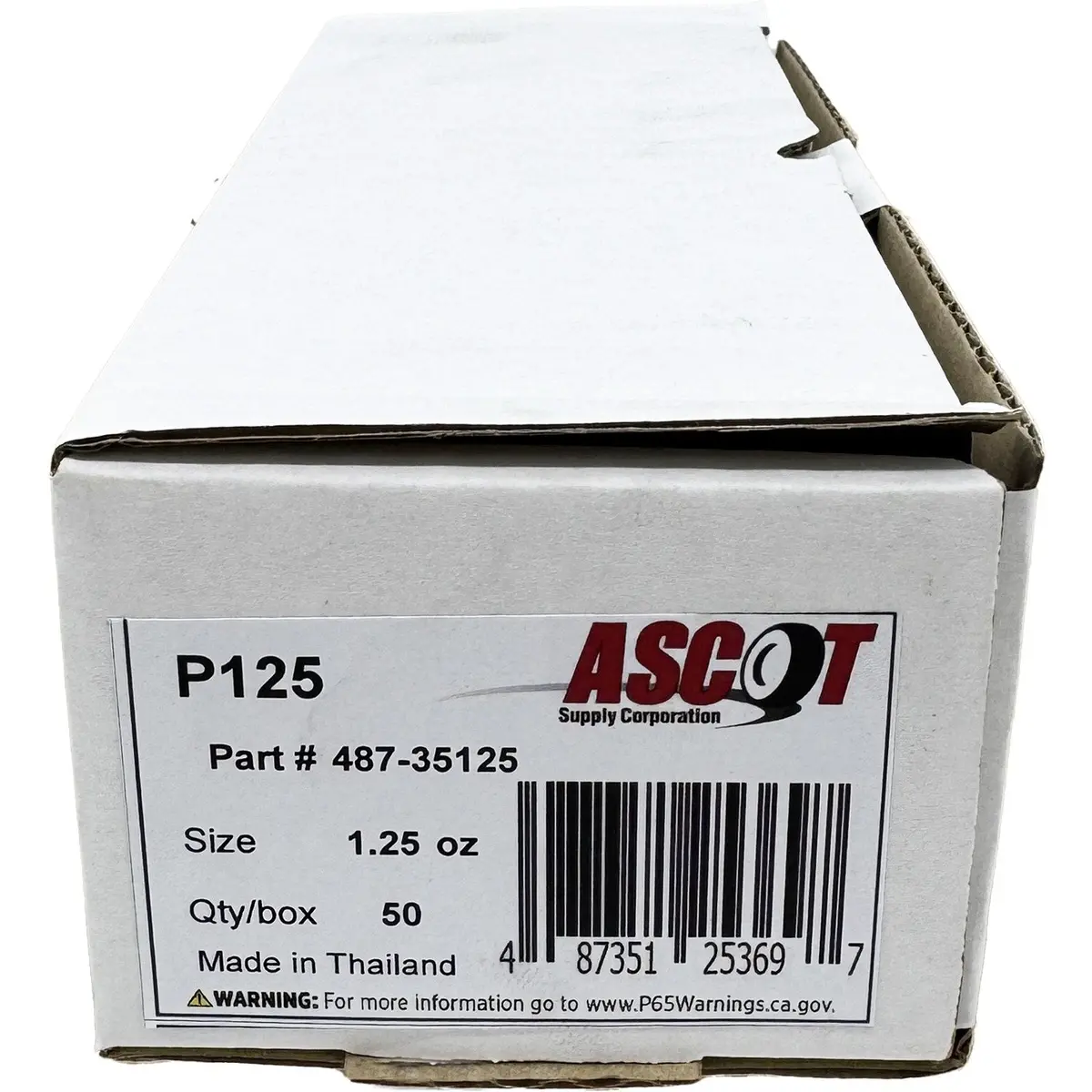 Ascot P Style Uncoated Lead Clip-On Wheel Weight 1.25Oz - Box Of 50 1