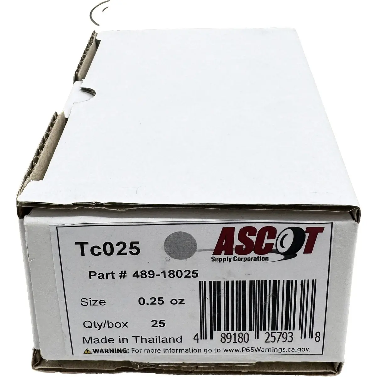 Ascot T Style Coated Lead Clip-On Wheel Weight .25Oz - Box Of 25 1