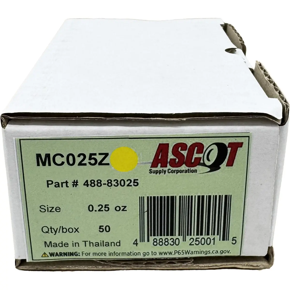 Ascot Mc Style Coated Zinc Clip-On Wheel Weight .25Oz - Box Of 50 1