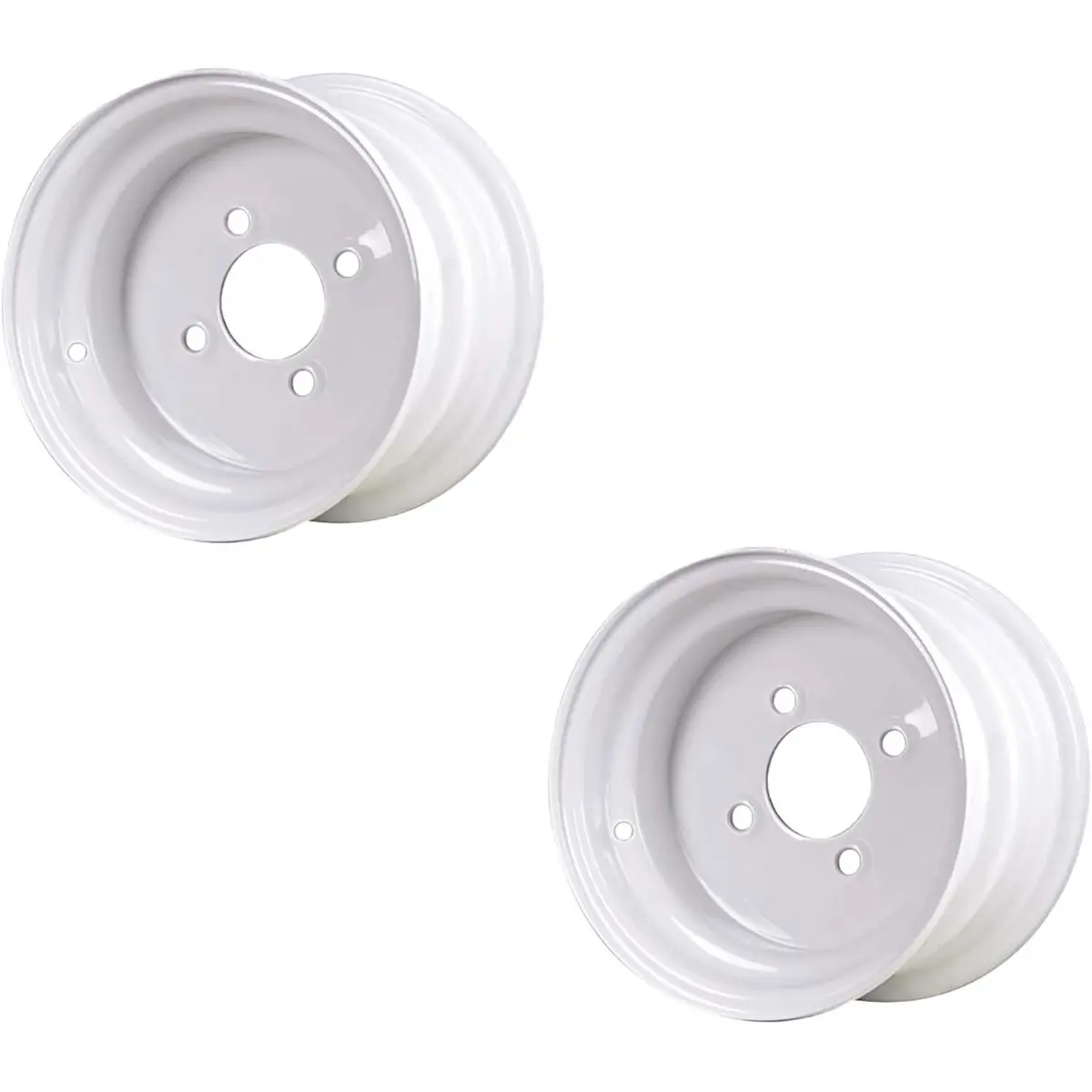 8X7 4 On 4 Steel Trailer Wheel - White Pack Of 2 1