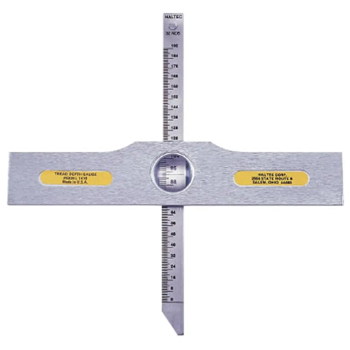 Haltec N-1410 Tread Depth Gauge, Aluminum, 7 In. L 1