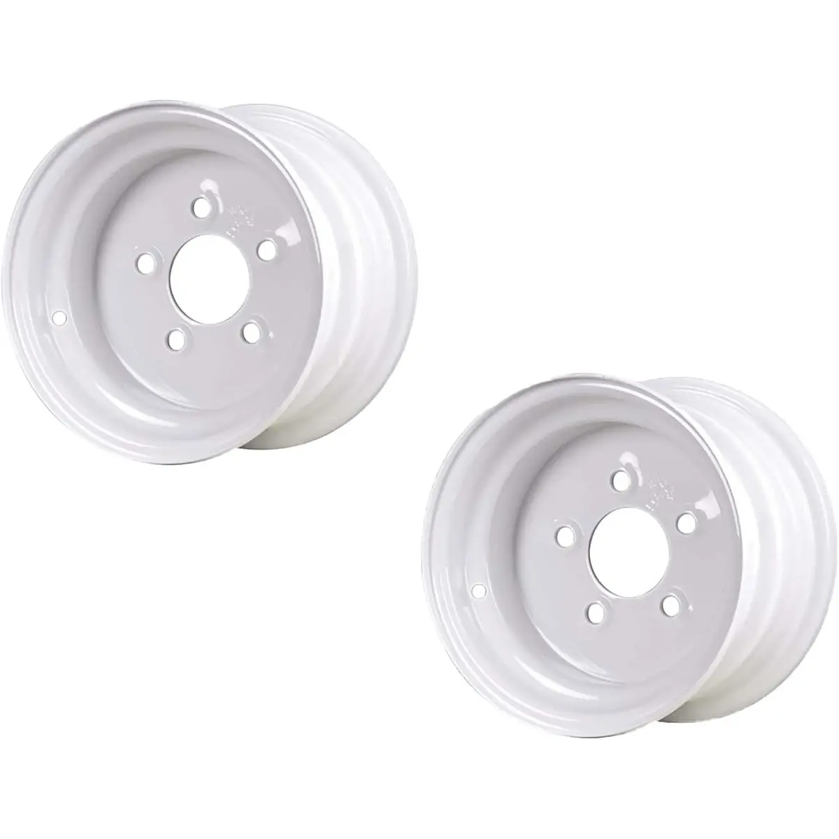 8X3.75 5 On 4.5 Steel Trailer Wheel - White Pack Of 2 1