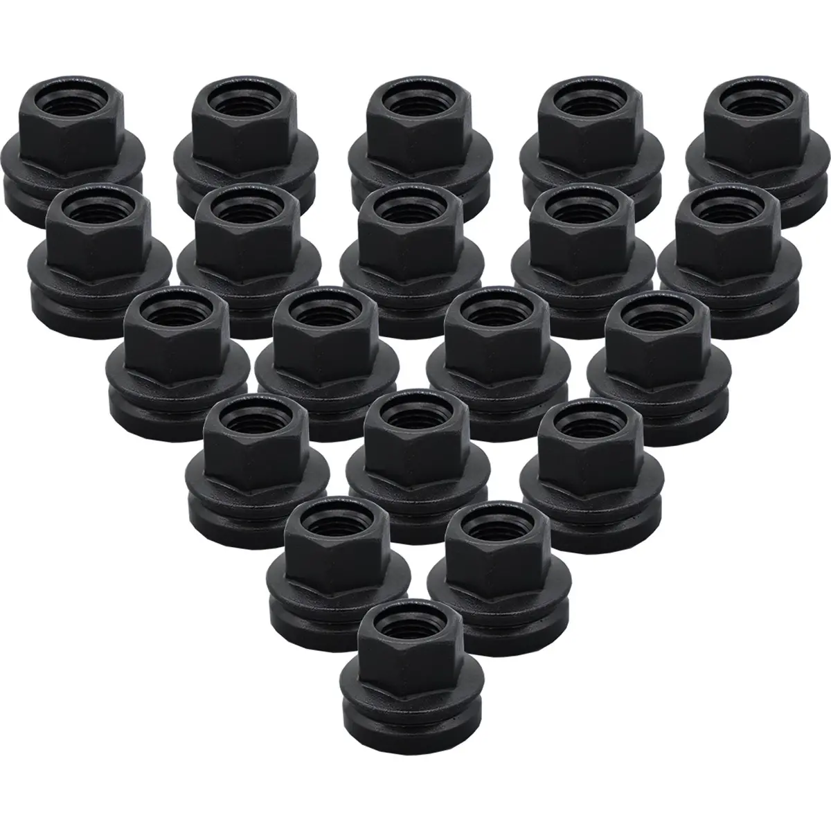 Premium Service M14x1.50 Heavy Duty Open End Wheel Lug Nut 13/16" Hex - Black Pack Of 20 1