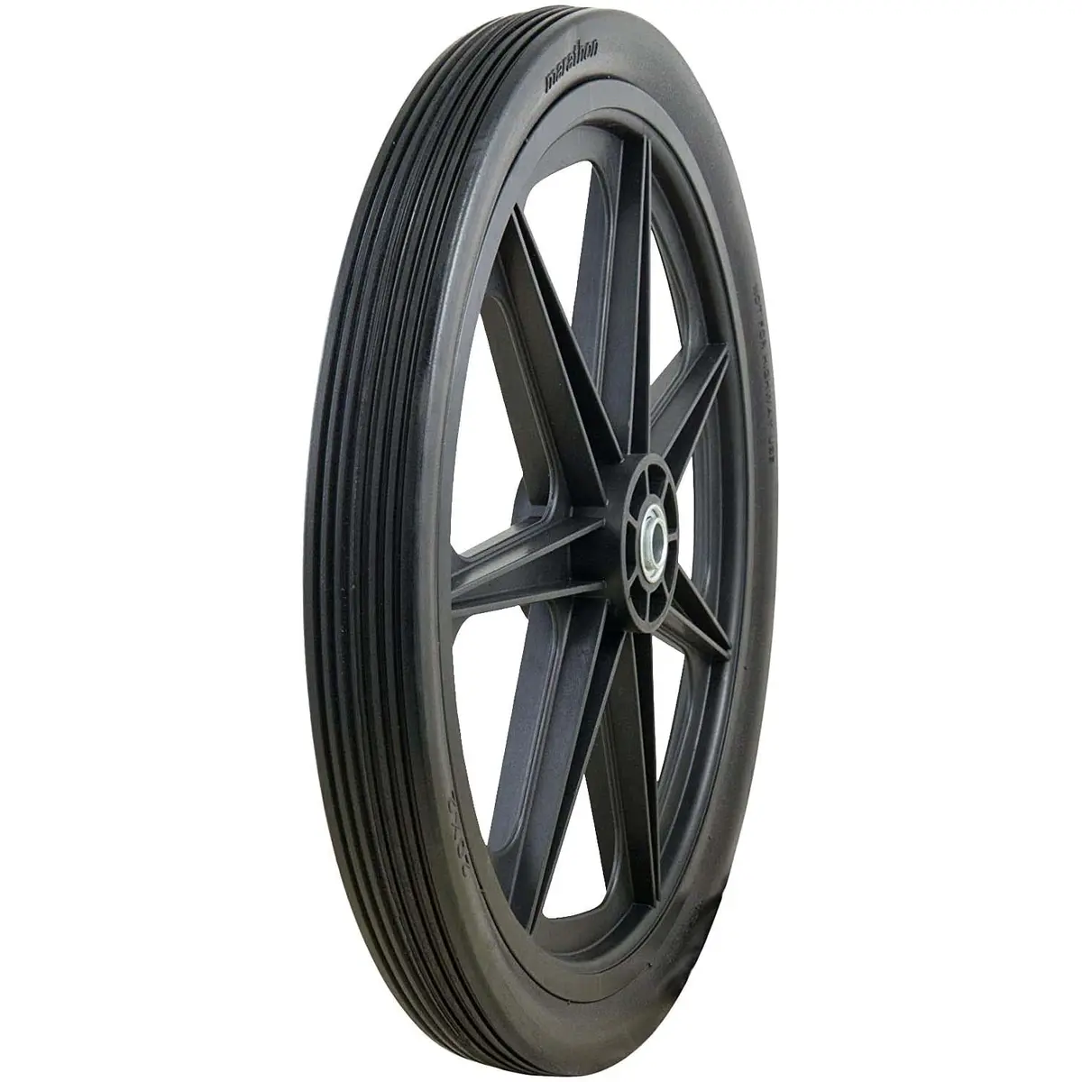 Marathon 92001 Flat Free Ribbed Garden Cart Tire On Rim 20X2 1