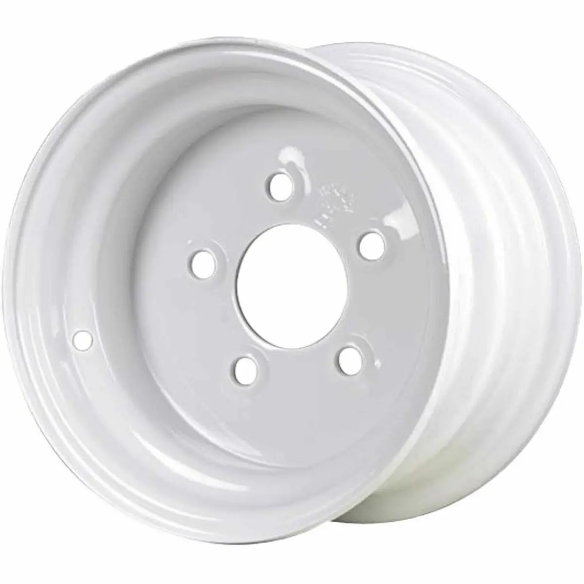 Carlisle 8X5.375 5 On 4.5 Steel Trailer Wheel - White -.75" Offset 1