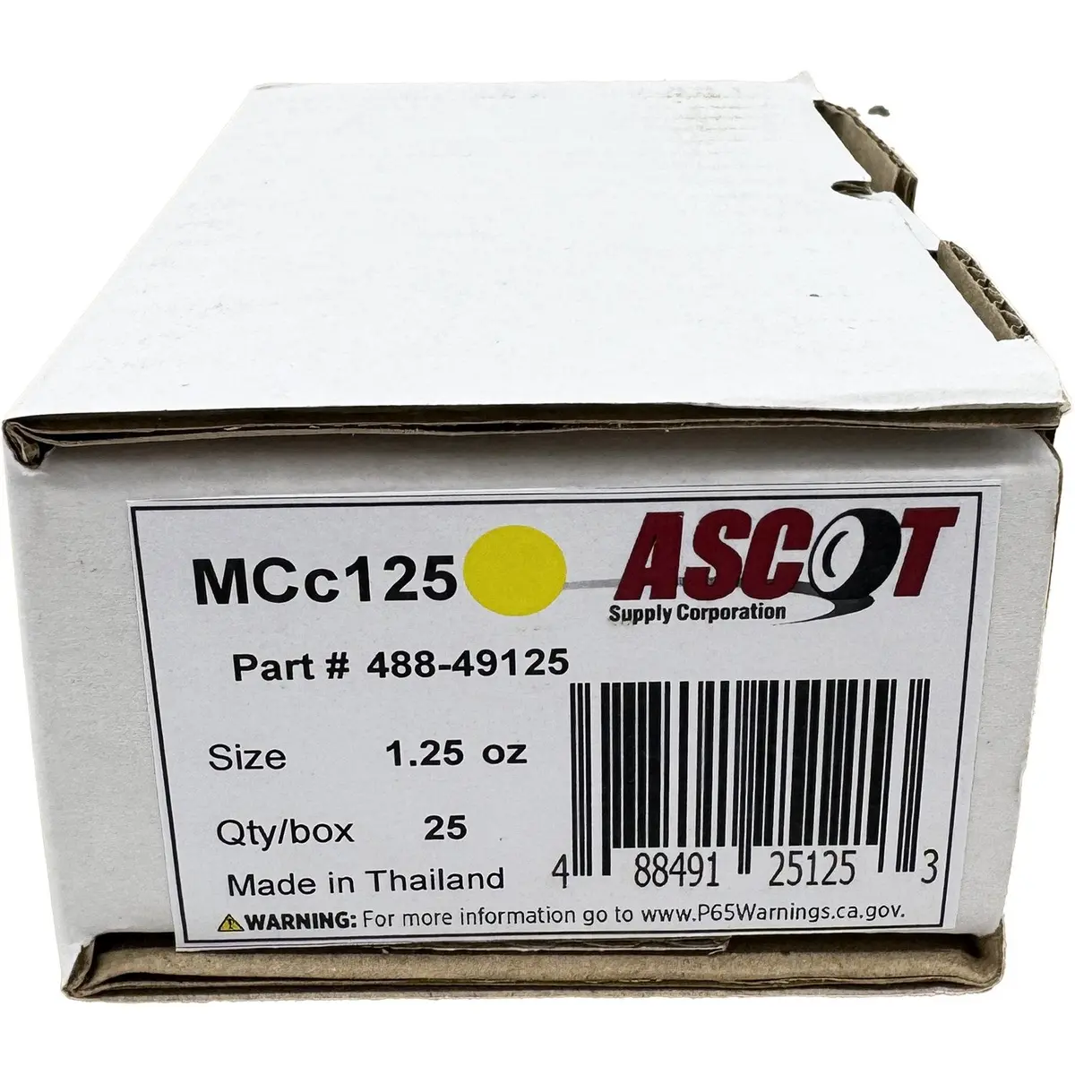 Ascot Mc Style Coated Lead Clip-On Wheel Weight 1.25Oz - Box Of 25 1