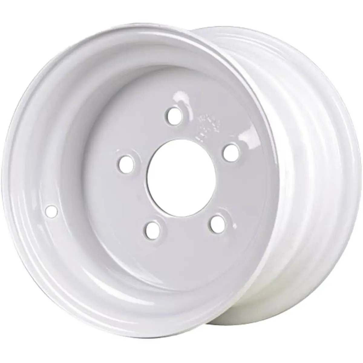 10X6 5 On 4.5 Steel Trailer Wheel - White 900 Lb Load Capacity 1