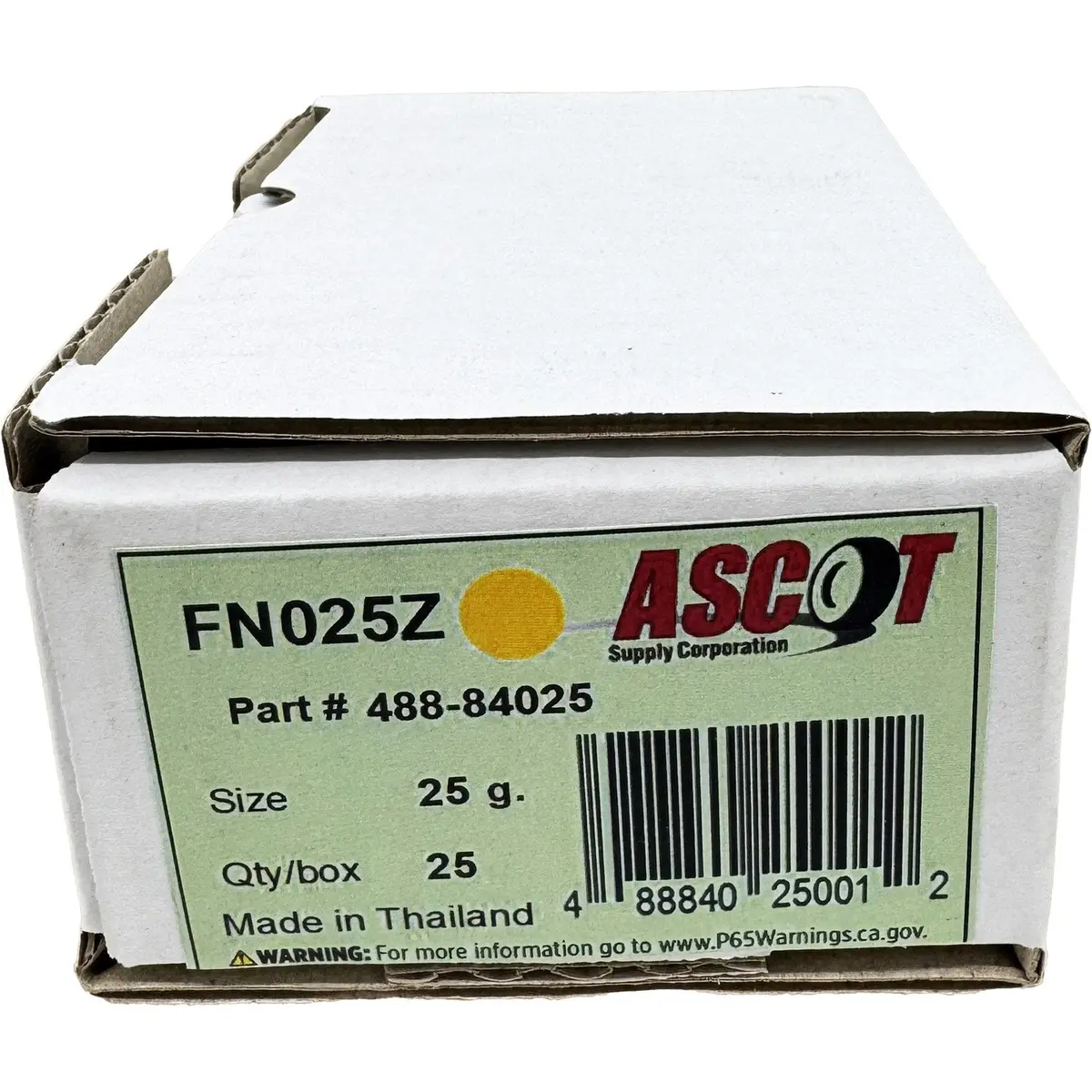 Ascot Fn Style Coated Zinc Clip-On Wheel Weight 25 Gm (.875Oz) - Box Of 25 1