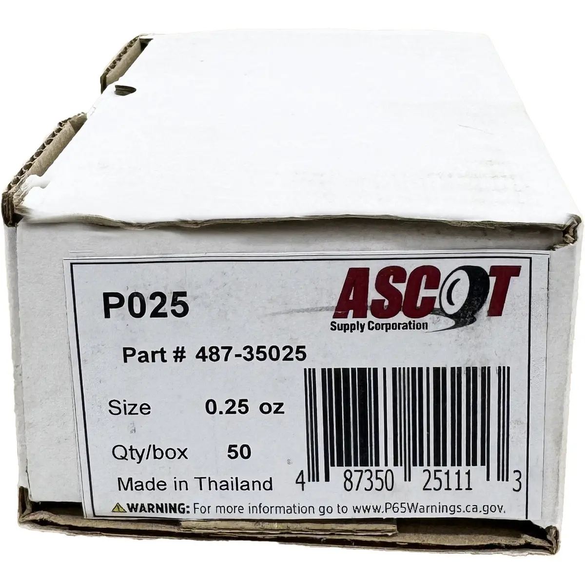 Ascot P Style Uncoated Lead Clip-On Wheel Weight .25Oz - Box Of 50 1