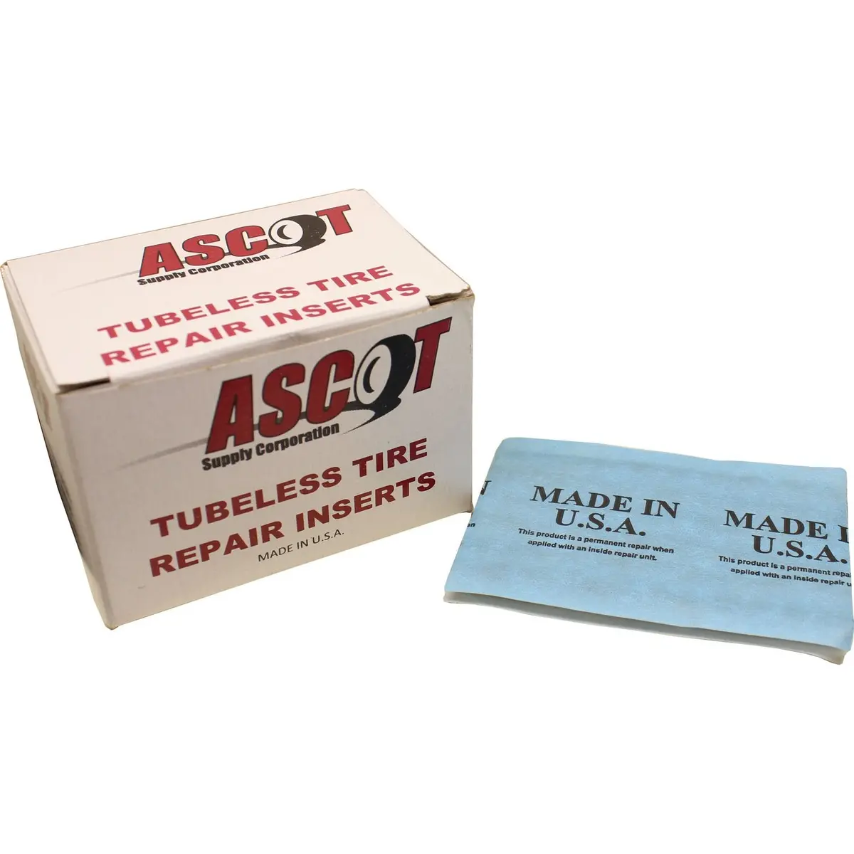 Ascot 4" Brown Tubeless Tire Repair Inserts Box Of 60 1