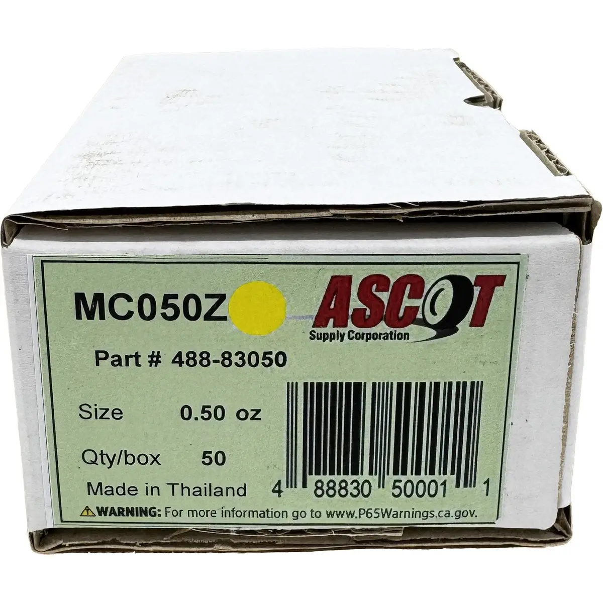 Ascot Mc Style Coated Zinc Clip-On Wheel Weight .50Oz - Box Of 50 1