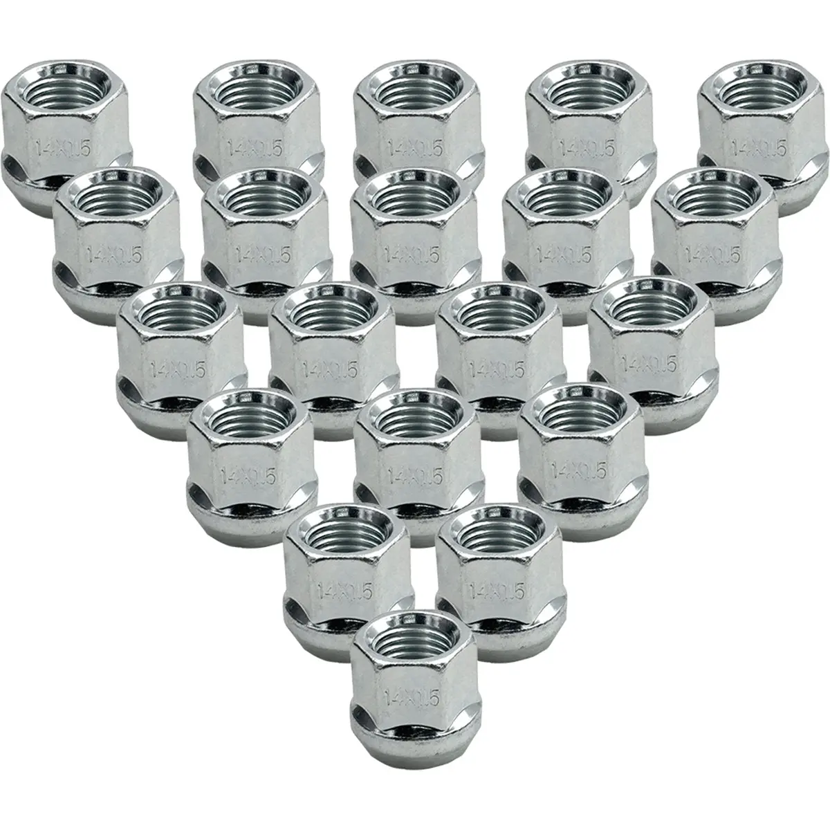Premium Service M14x1.50 Open End Bulge Acorn Zinc Wheel Lug Nut 3/4" Hex Pack Of 20 1