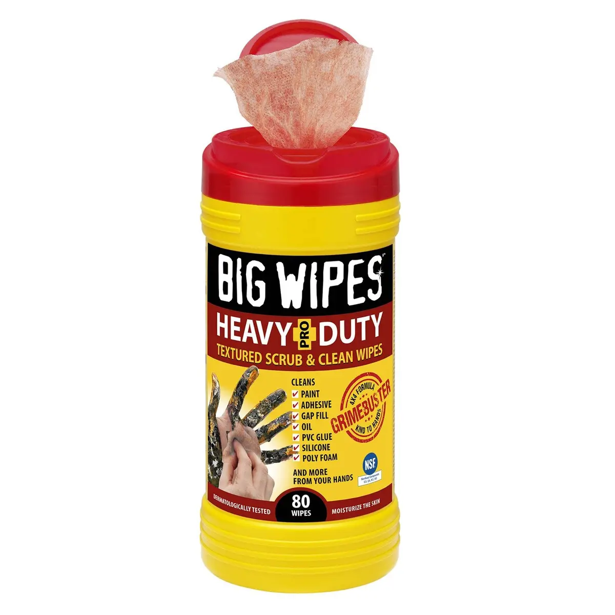 Big Wipes Pro + Heavy Duty Industrial Textured Scrubbing Wipes - 80 Wipes 1
