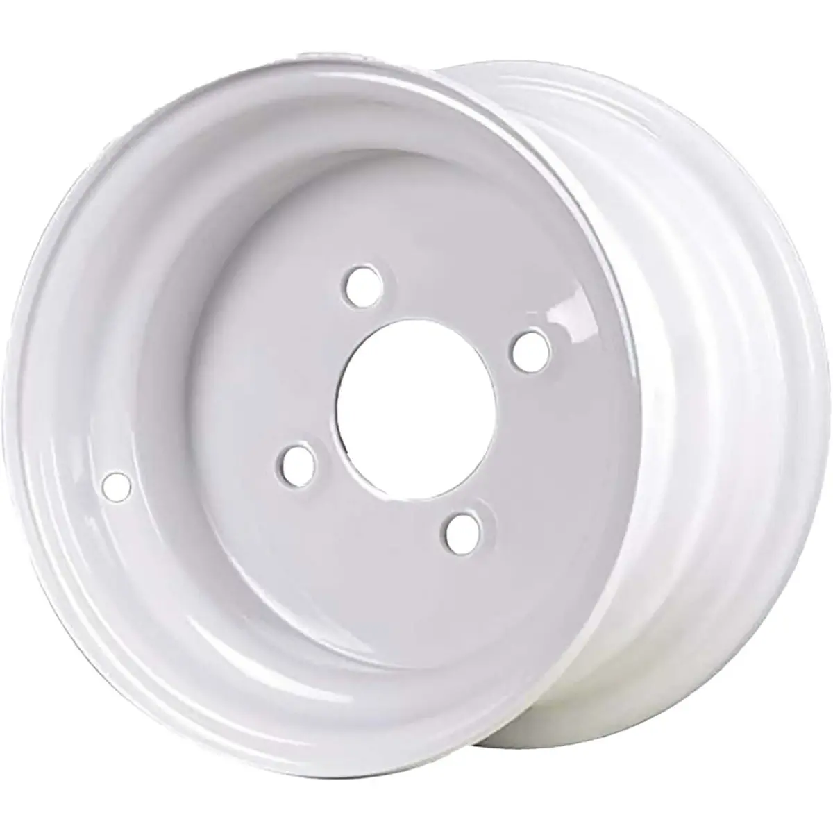 10X6 4 On 4 Steel Trailer Wheel - White 1200 Lb Load Capacity 1