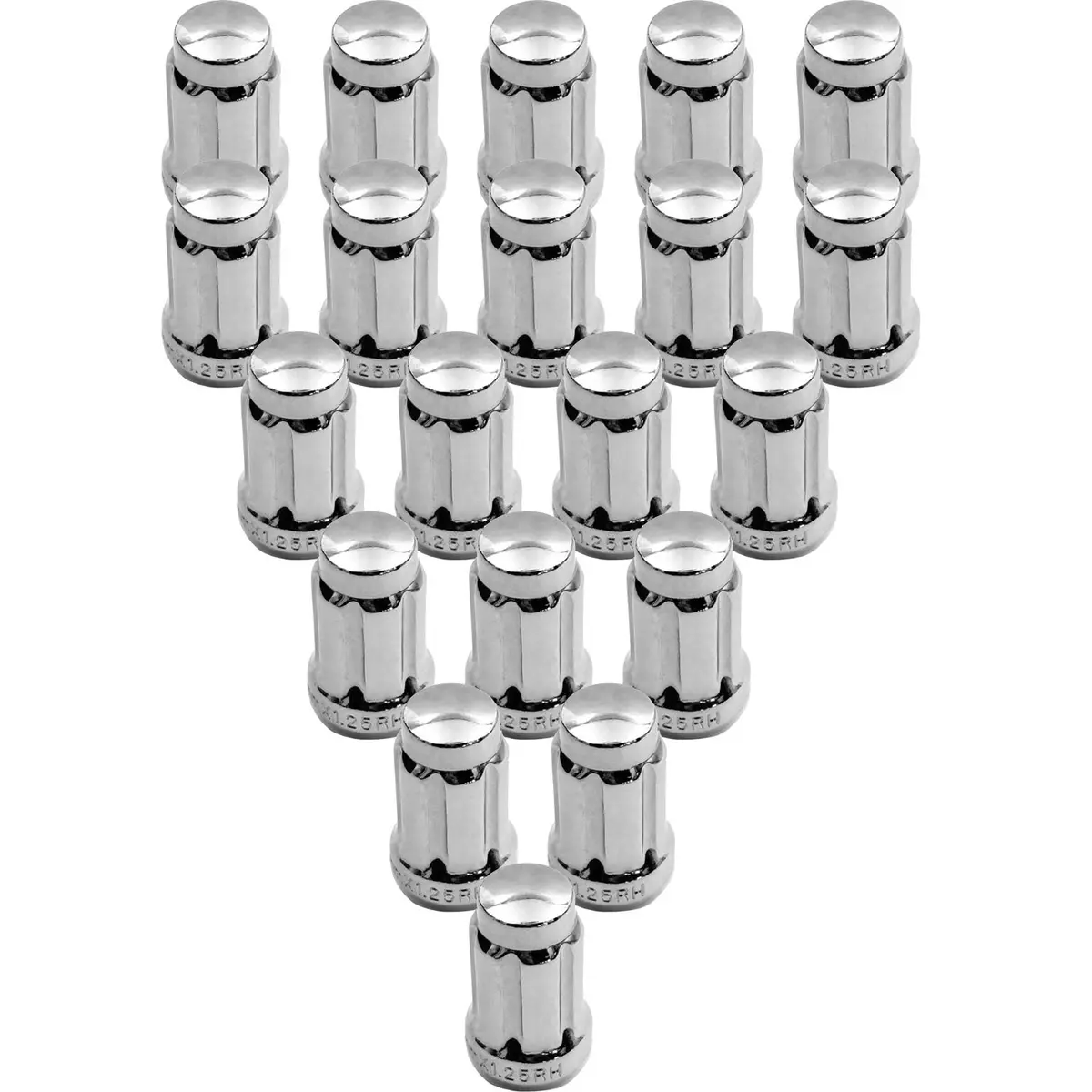 Premium Service M12x1.25 Short 6-Spline Wheel Lug Nut Pack Of 20 1