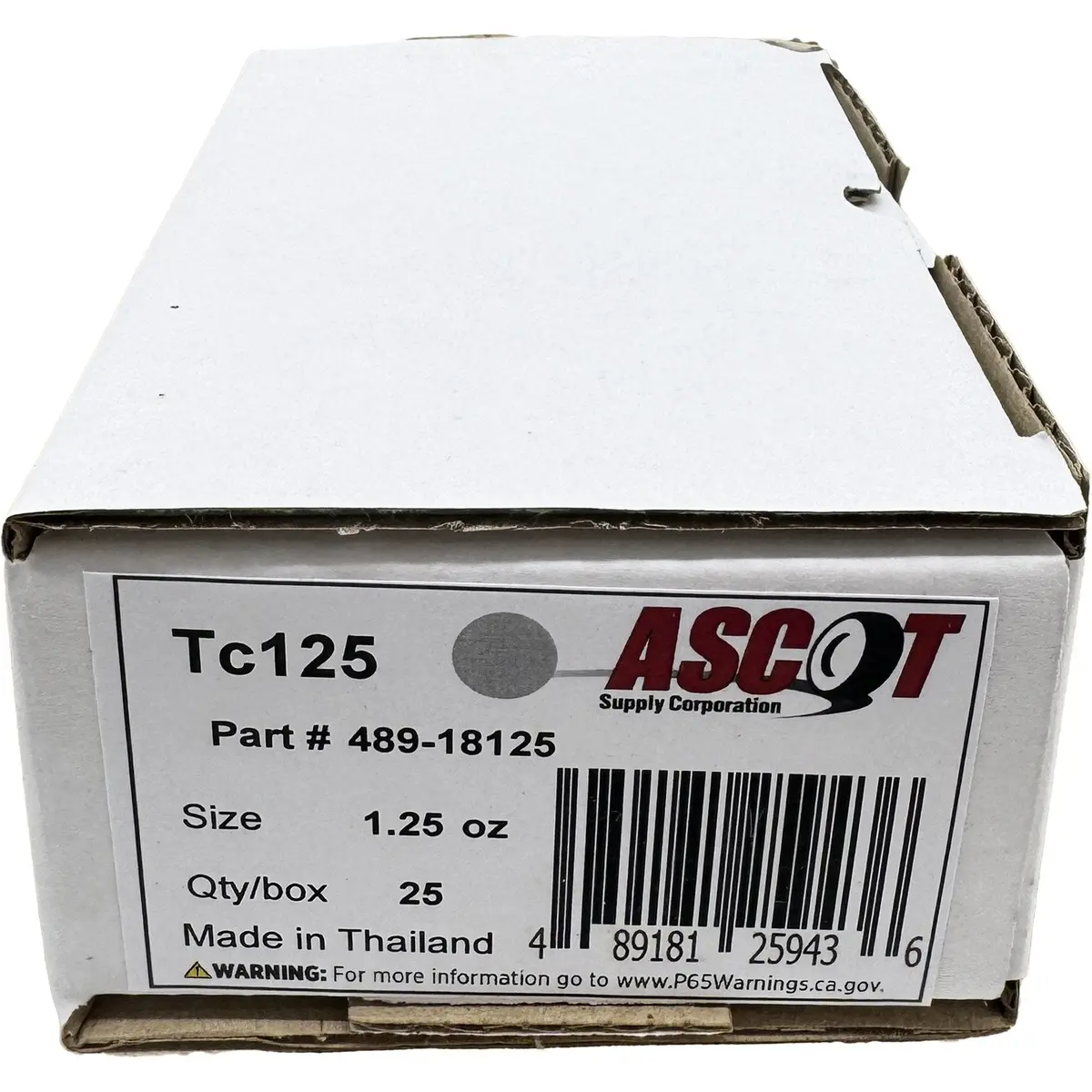 Ascot T Style Coated Lead Clip-On Wheel Weight 1.25Oz - Box Of 25 1