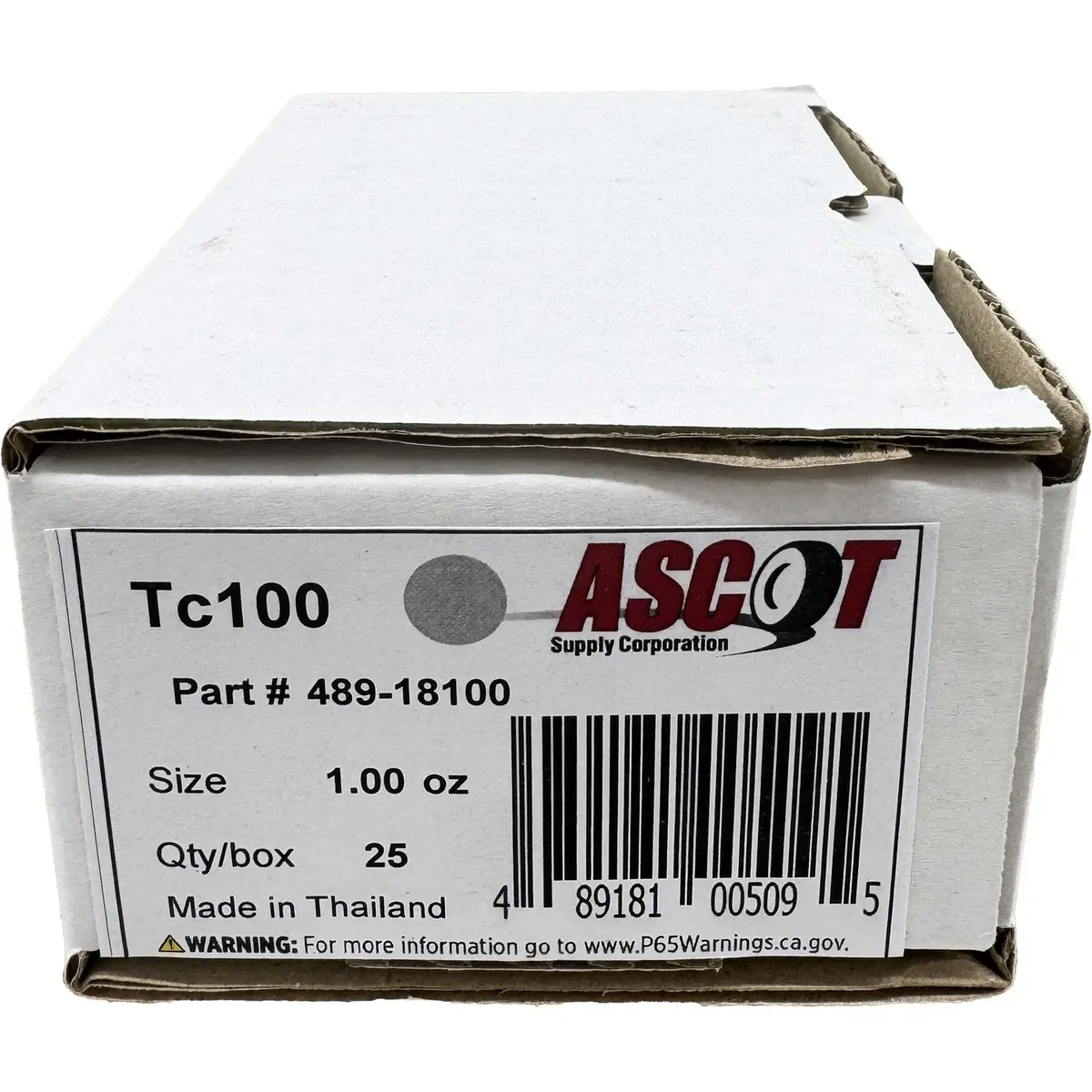 Ascot T Style Coated Lead Clip-On Wheel Weight 1.00Oz - Box Of 25 1
