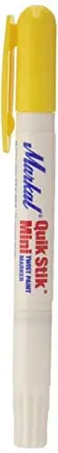 Markal 61127 Quik Stik All Purpose Solid Paint Marker - Yellow Pack Of 12 1