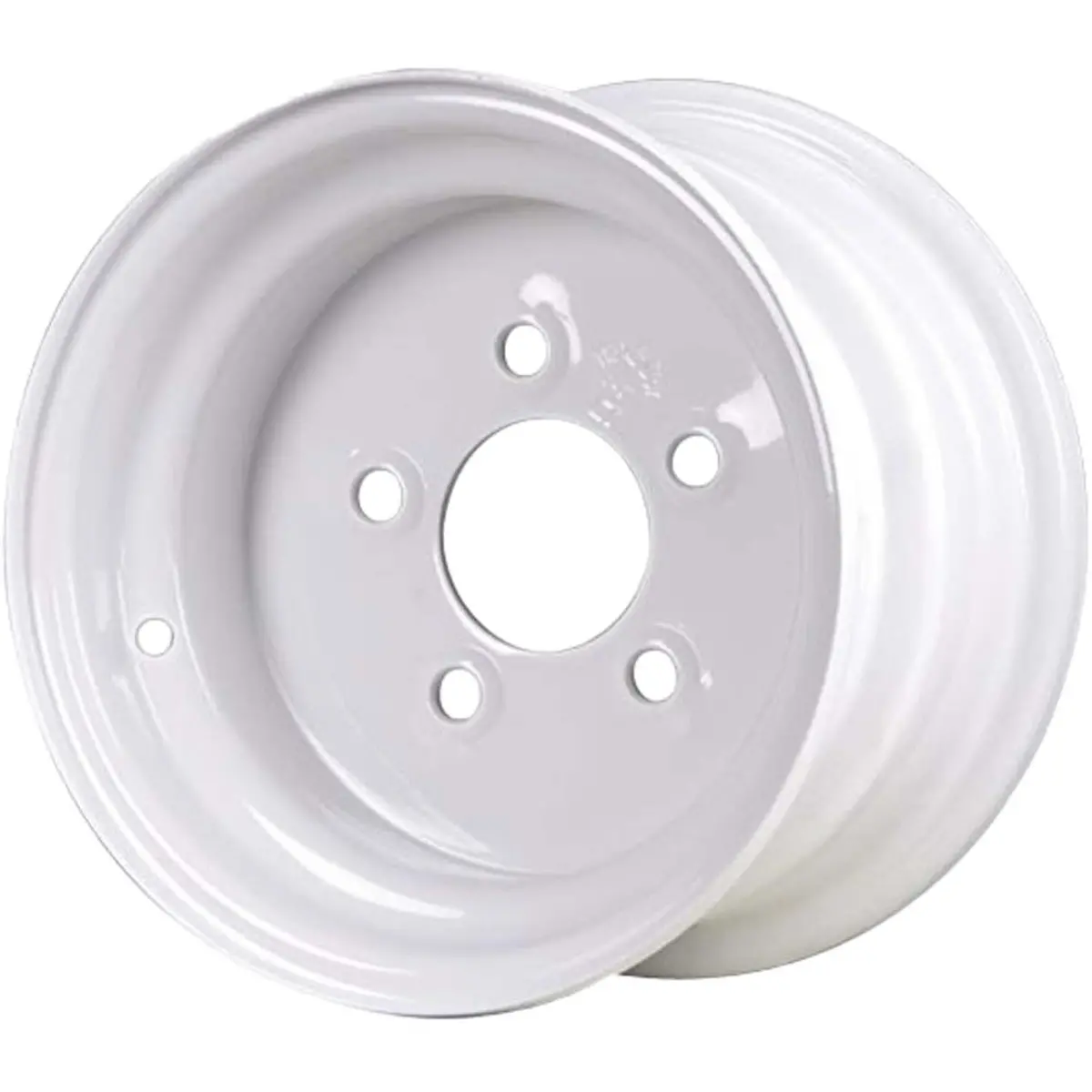 8X3.75 5 On 4.5 Steel Trailer Wheel - White 1
