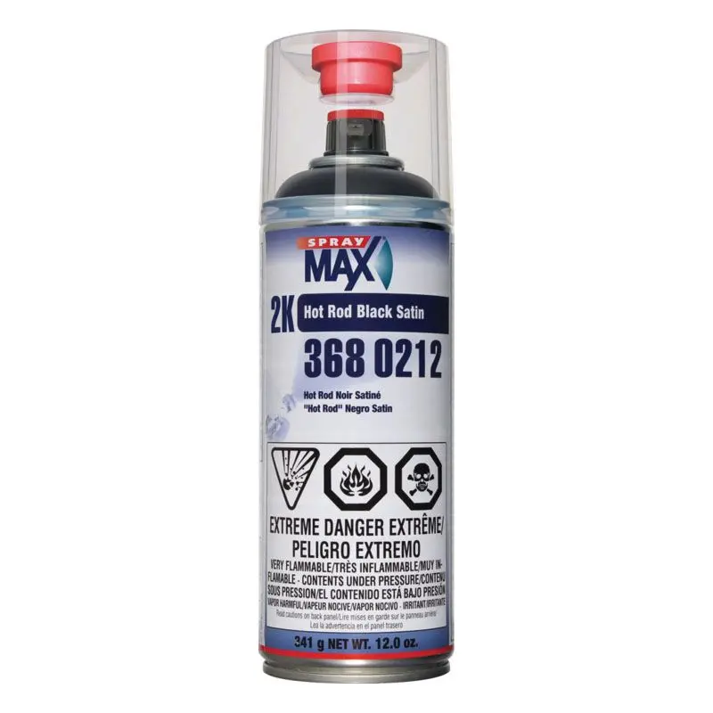 Spraymax 3680212 2K Hot Rod Black Spray Paint, 12 Oz Aerosol Can 1