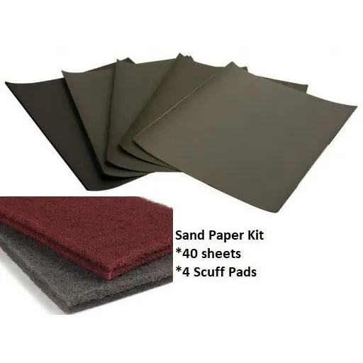 Sand Paper Kit 320 To 2000 Grit With Scuff Pads 1