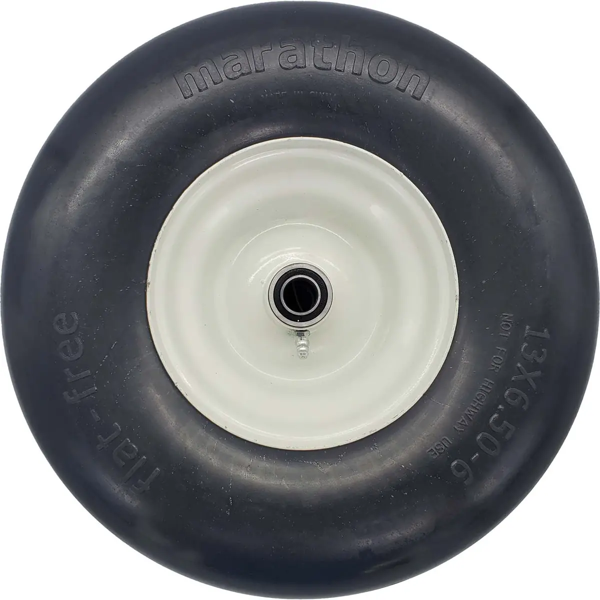 Marathon 30256 Flat Free Smooth Lawn And Garden Tire On Rim 13X6.50-6 Pack Of 2 2